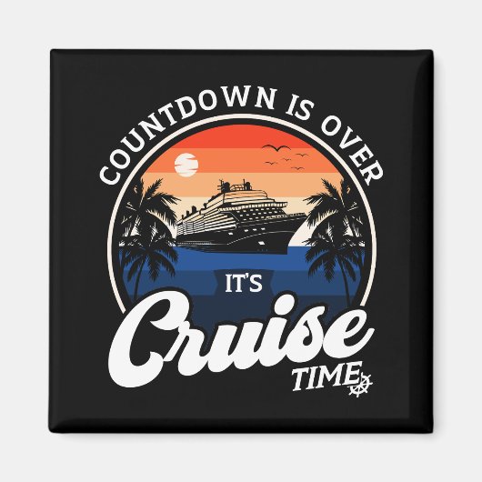 Het aftellen is voorbij, het is cruisetijd, famili magneet (Voorkant)