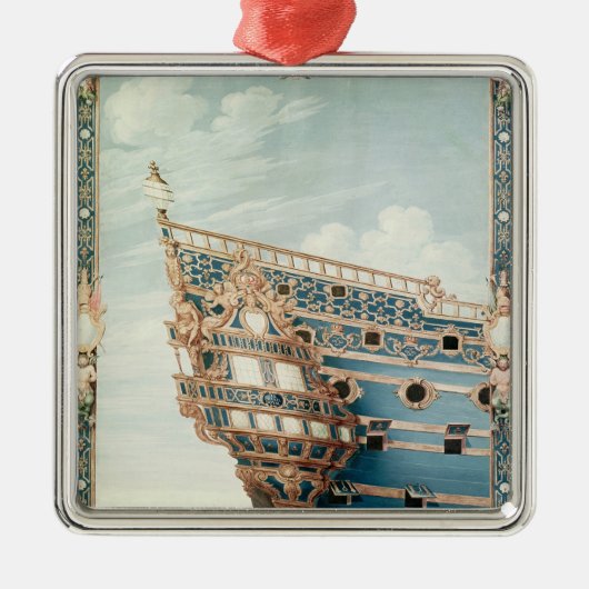 Het aftercastle van de "Le Soleil Royal" Metalen Ornament (Voorkant)