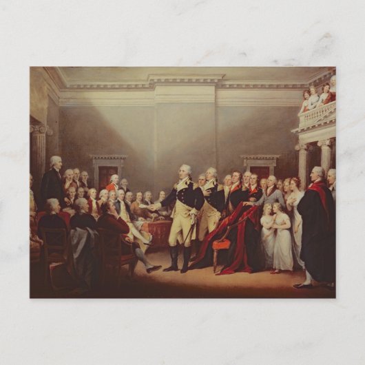 Het aftreden van George Washington Briefkaart (Voorkant)