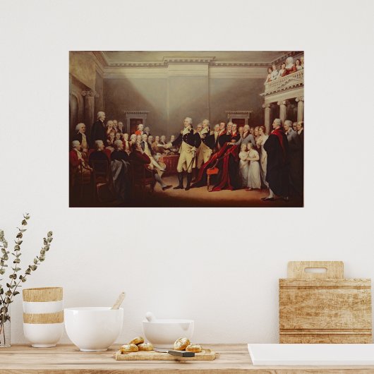 Het aftreden van George Washington Poster (Keuken)