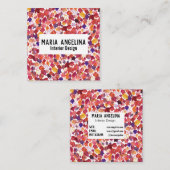 Het afvallen laat het Autumn Ontwerp van de Waterv Vierkante Visitekaartje (Voorkant / Achterkant)