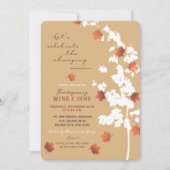 Het afvallen van de herfst laat Thanksgiving Dinne Kaart (Voorkant)