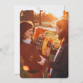 Het afvallen van de herfst laat Thanksgiving Dinne Kaart (Achterkant)