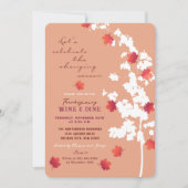 Het afvallen van de herfst laat Thanksgiving Dinne Kaart (Voorkant)