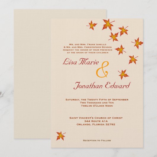 Het afvallen van de Uitnodiging van de Woensdag va (Voorkant / Achterkant)