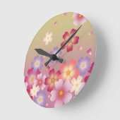 Het afvallen van Sakura Blossom Japans Groen en Ro Ronde Klok (Hoek)