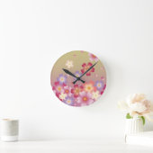 Het afvallen van Sakura Blossom Japans Groen en Ro Ronde Klok (Huis)