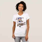 Het afvuren van een paard Womens T-shirt (Voorkant volledig)