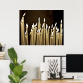 Het afvuren van kaarsen poster (Thuiskantoor)