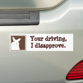 Het afwijzen van Rabbits Bumpersticker 1 (Op auto)