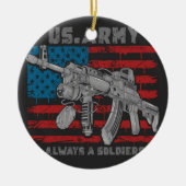 HET AK47-MACHINE-PISTOOL KERAMISCH ORNAMENT (Voorkant)