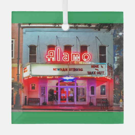 HET ALAMO Glass Ornament (Voorkant)