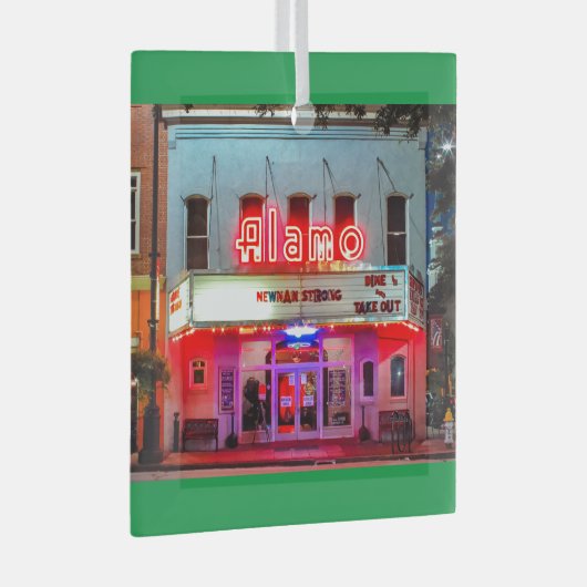 HET ALAMO Glass Ornament (Voorkant Rechts)