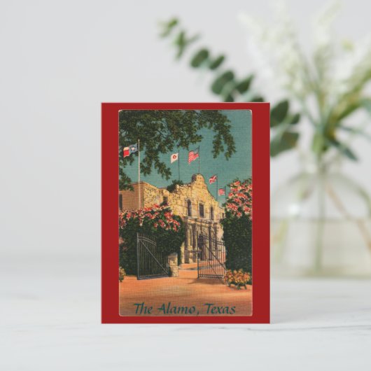Het Alamo  Texaans Briefkaart (Staand voorkant)