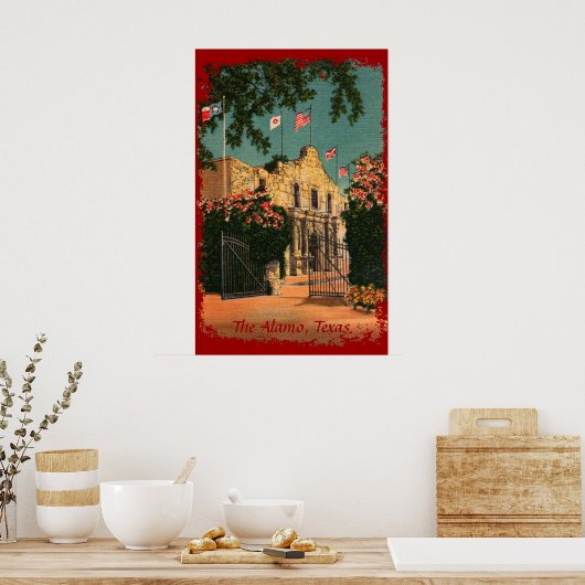 Het Alamo  Texas Poster (Keuken)