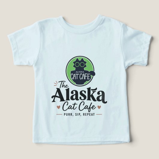 Het Alaska Cat Cafe “Purr, Sip, Repeat” (Design voorkant)