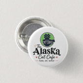 Het Alaska Cat Cafe “Purr, Sip, Repeat” Ronde Button 3,2 Cm (Voorkant /achterkant)