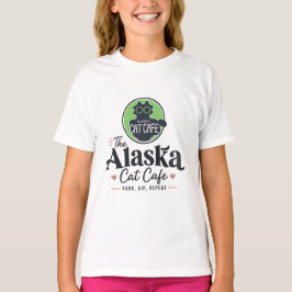 Het Alaska Cat Cafe “Purr, Sip, Repeat” T-shirt