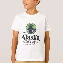 Het Alaska Cat Cafe “Purr, Sip, Repeat” T-shirt