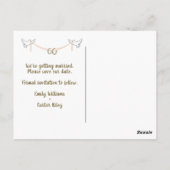 Het Album van de bruiloft sparen de Datum Briefkaart (Achterkant)