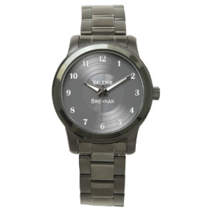 Het Album van het verslag dat met witte aantallen  Horloge