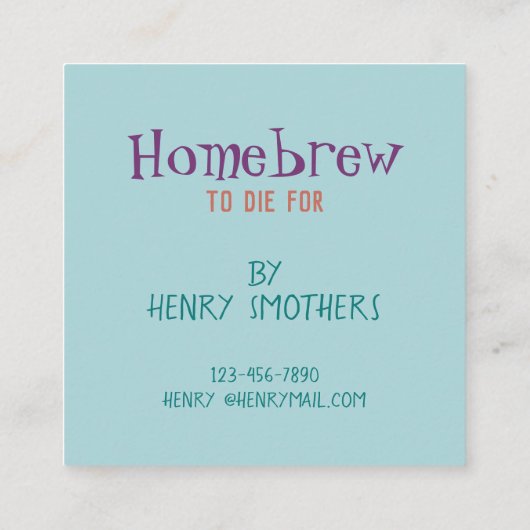 Het Alchemist Brewmaster Square Visitekaartje (Achterkant)