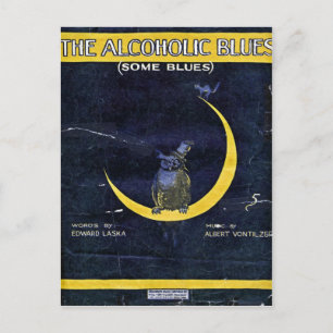 Het alcoholische blauw briefkaart