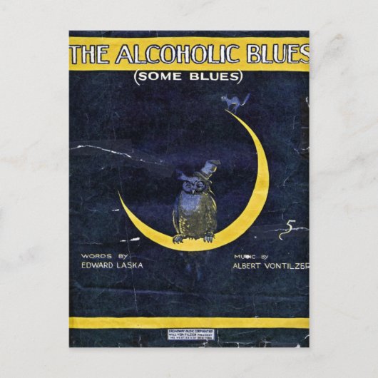 Het alcoholische blauw briefkaart (Voorkant)