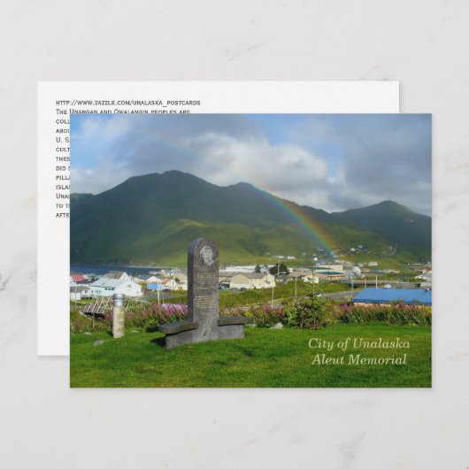 Het Aleut Memorial in Unalaska Briefkaart (Voorkant / Achterkant)