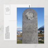 Het Aleut Relocation Memorial op het eiland Unalas Briefkaart (Voorkant / Achterkant)