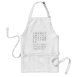 Het alfabet Apron Standaard Schort