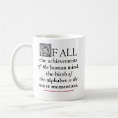 Het Alfabet - Goudy's Centaur Koffiemok (Links)