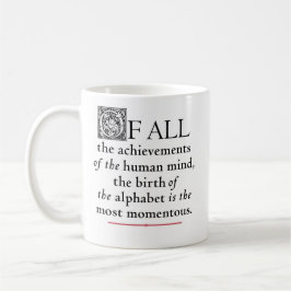 Het Alfabet - Goudy's Centaur Koffiemok