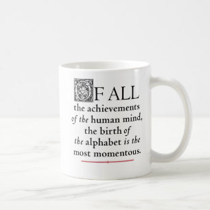 Het Alfabet - Goudy's Centaur Koffiemok