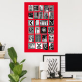 Het alfabet met afbeeldingen letters poster (Thuiskantoor)