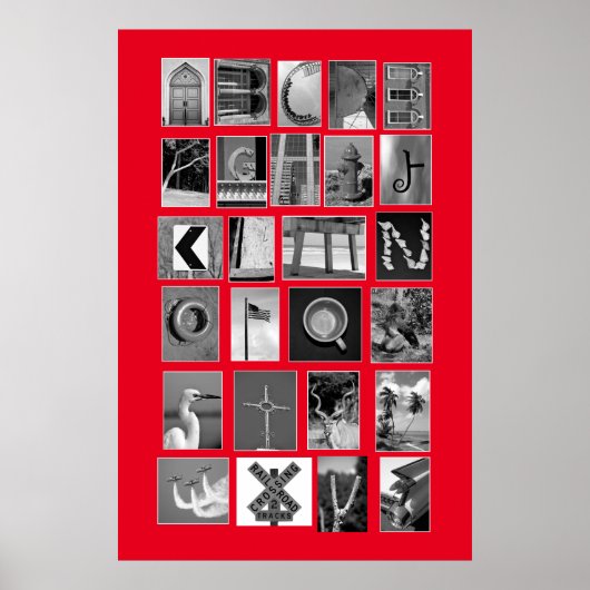 Het alfabet met afbeeldingen letters poster (Voorkant)