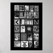 Het alfabet met afbeeldingen letters poster (Voorkant)
