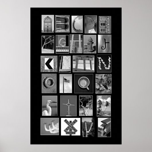 Het alfabet met afbeeldingen letters poster (Voorkant)