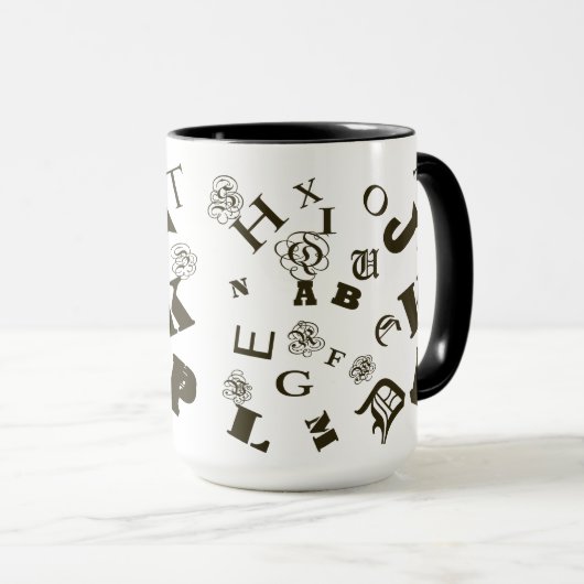 Het alfabet mok (Voorkant rechts)