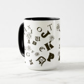 Het alfabet mok (Voorkant links)