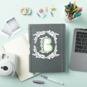 Het alfabet monogram "B" Lavendel Eucalyptus Sticker (iPad Cover)