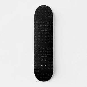 Het alfabet skateboard