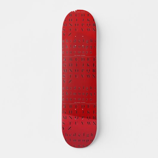 Het alfabet skateboard (Voorkant)