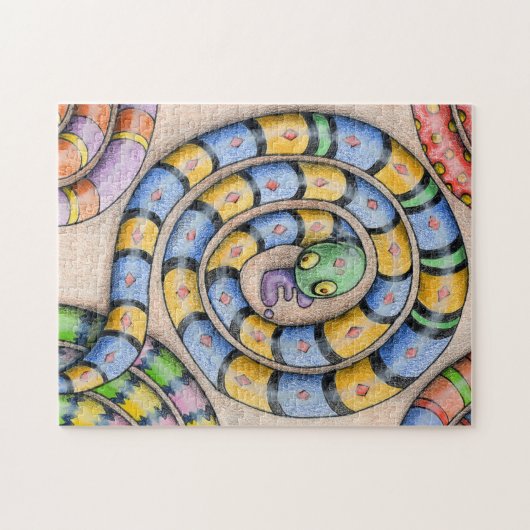 Het alfabet Snake Puzzle uit Denis Gaston Art Legpuzzel (Horizontaal)