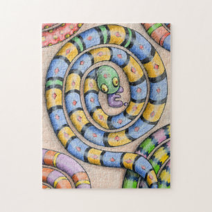 Het alfabet Snake Puzzle uit Denis Gaston Art Legpuzzel