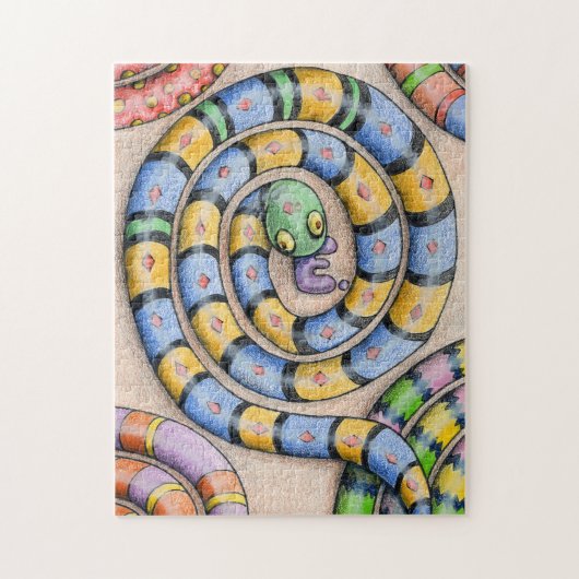 Het alfabet Snake Puzzle uit Denis Gaston Art Legpuzzel (Verticaal)