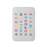 Het alfabet van ABC dat kleurrijke ABC-letters lee Badmat (Voorkant Verticaal)