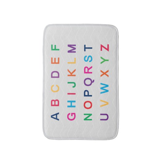 Het alfabet van ABC dat kleurrijke ABC-letters lee Badmat (Voorkant Verticaal)