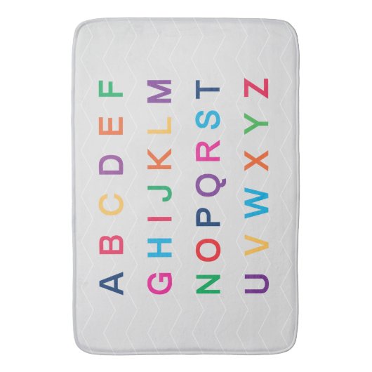 Het alfabet van ABC dat kleurrijke ABC-letters lee Badmat (Voorkant Verticaal)