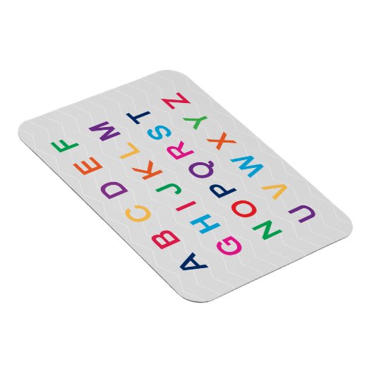 Het alfabet van ABC dat kleurrijke ABC-letters lee Magneet (Rechterzijde)